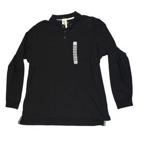 Duluth Trading Mens Collared XL Black Long Sleeve Relaxed Fit Shirt